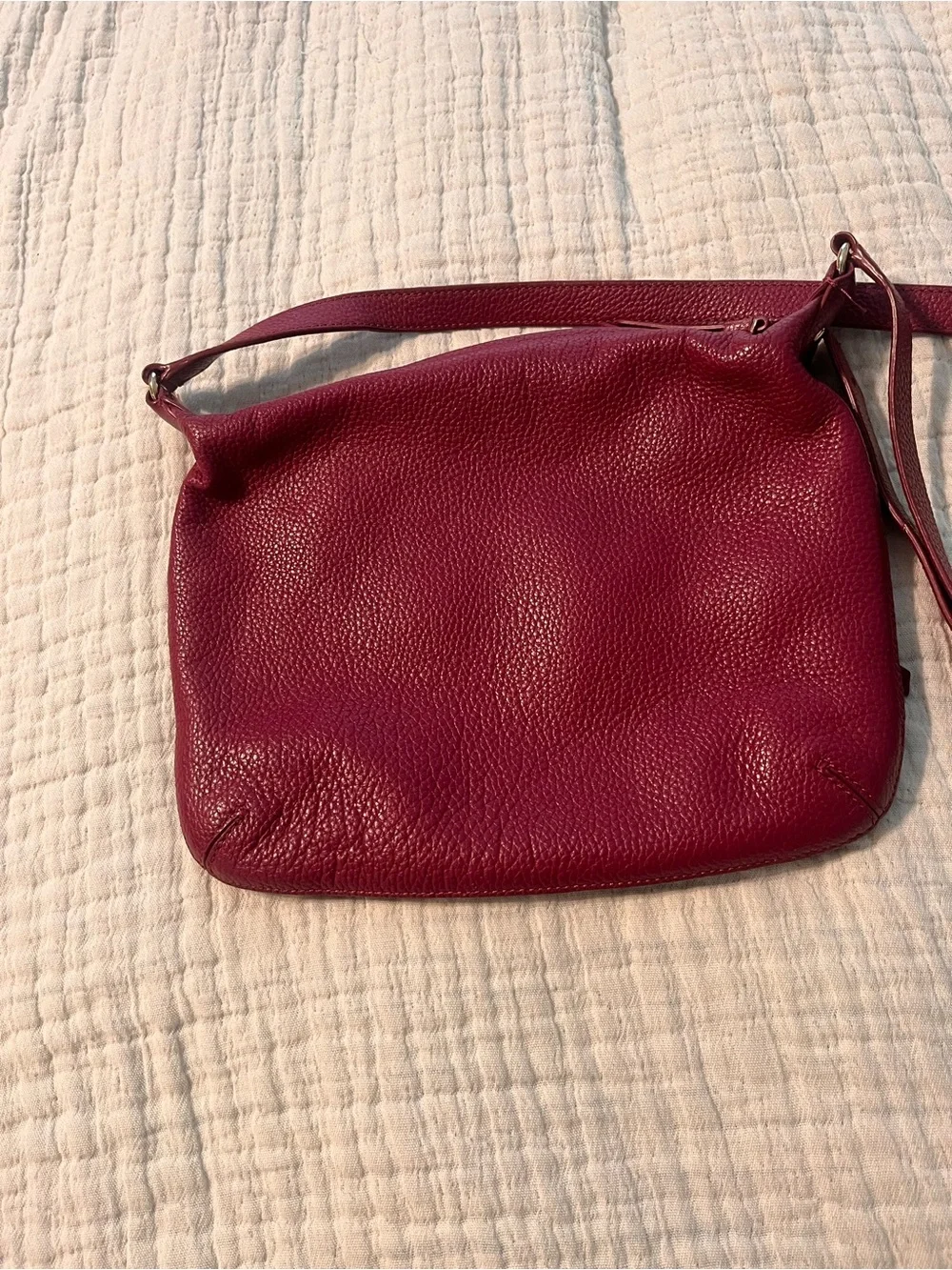 kate spade raspberry pink pebbled leather crossbody bag